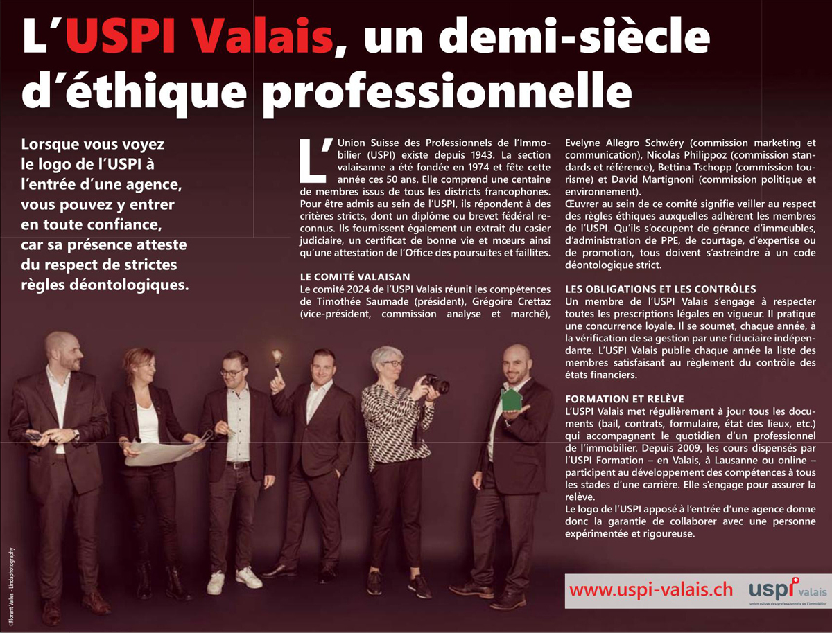 USPI Valais un demi siècle d'existance